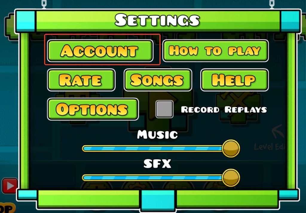 Access Account Settings