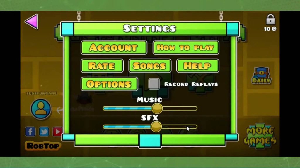 Open the Game Settings
